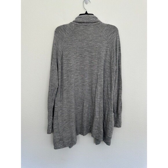 Athleta Women's Pranayama Cardigan Waterfall Modal Blend Gray Sz Medium Stretch - Picture 7 of 9